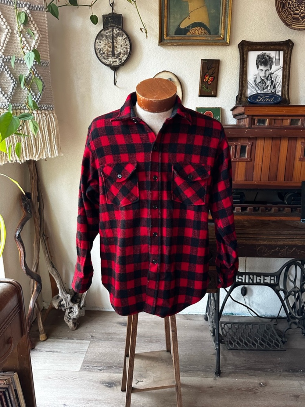Woolrich Red & Black Buffalo Plaid Flannel Shirt/Shacket